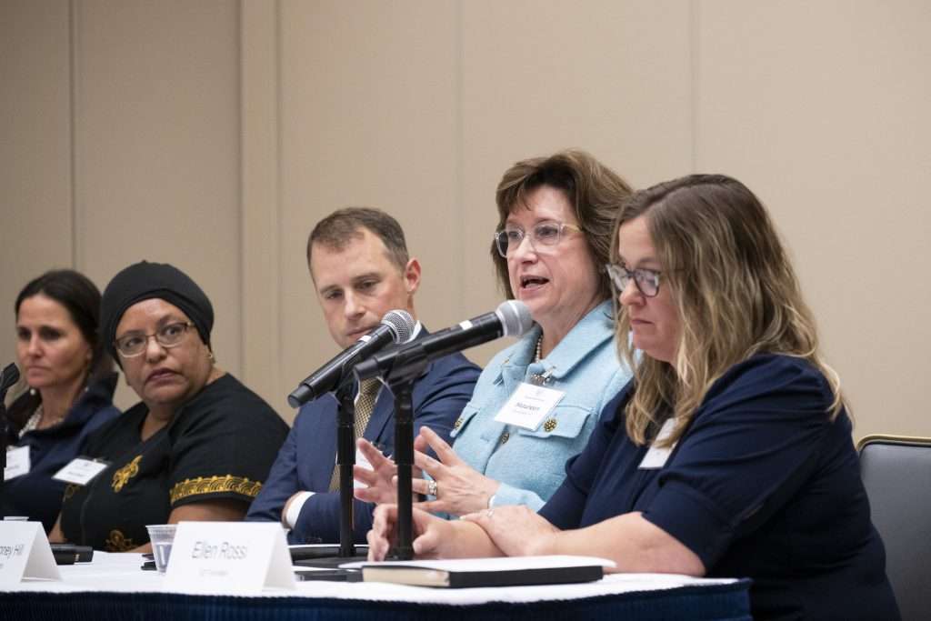 Maureen speaking at the panel at the AFP Award Ceremony