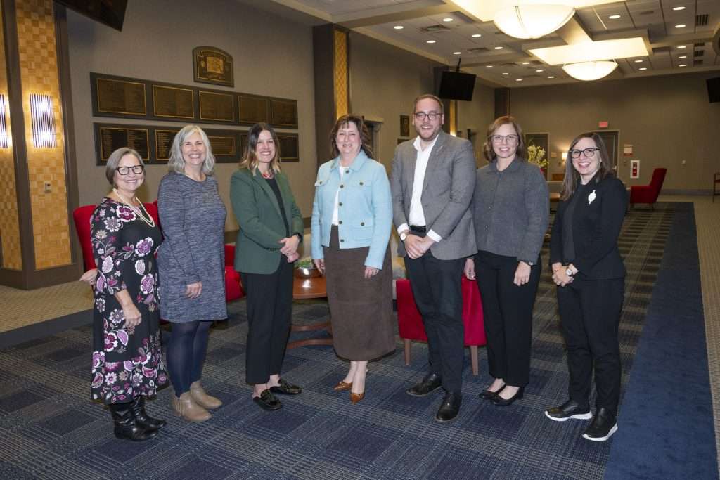 Maureen from Advancement Advisors with the clients who nominated her for the Outstanding Fundraising Award from the AFP