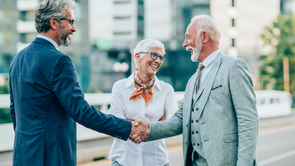 Couple discussing charitable giving and estate planning with a nonprofit advisor